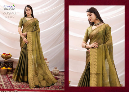 Zayra 66001-66008 Sethnic Linen Sarees Wholesaler Gujarat