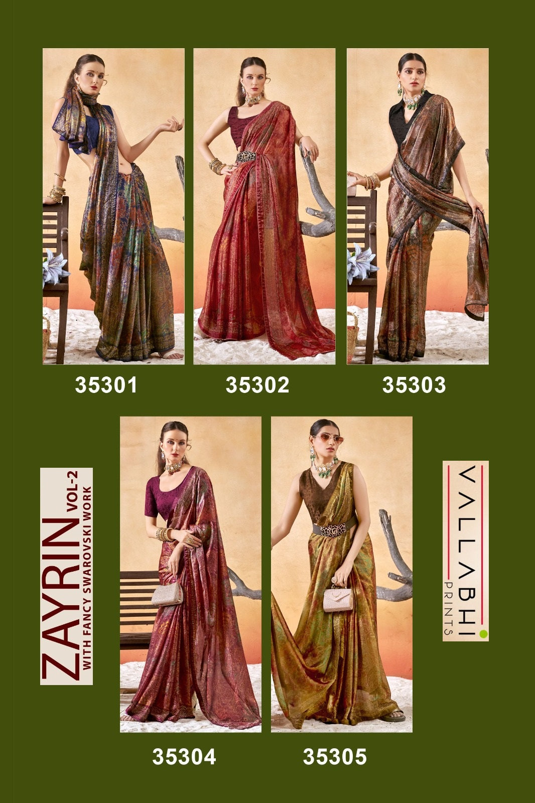 Zayrin Vol 2 Vallabhi Prints Sarees Supplier Gujarat