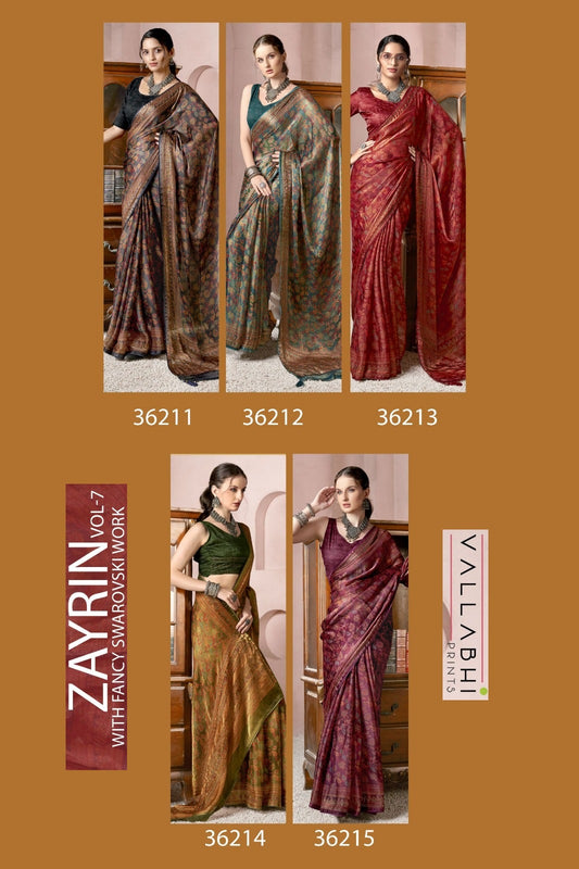 Zayrin Vol 7 Vallabhi Prints Sarees Wholesaler India