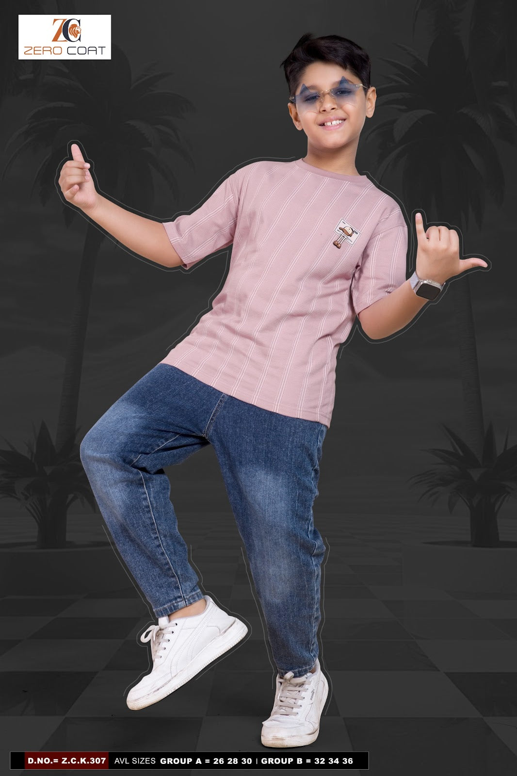 Zck 307 Zero Coat Cotton Boys Tshirt Wholesaler