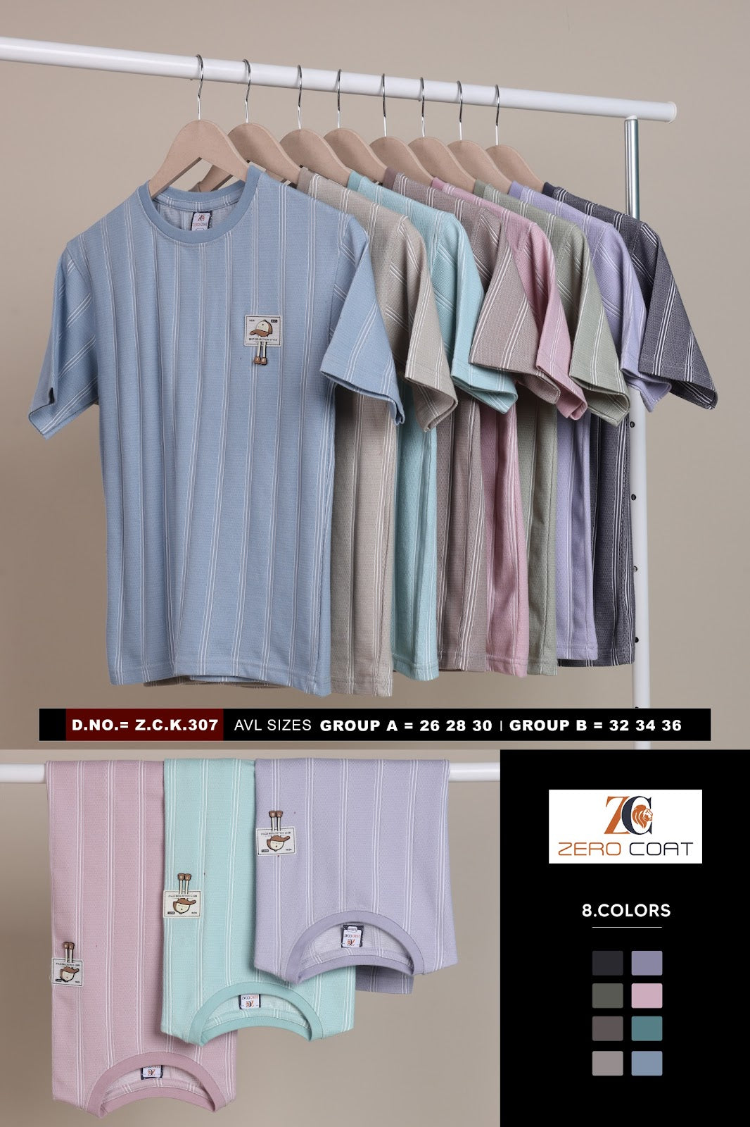 Zck 307 Zero Coat Cotton Boys Tshirt Wholesaler