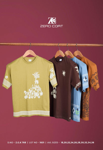 Zck 768 Zero Coat Cotton Boys Tshirt Wholesale