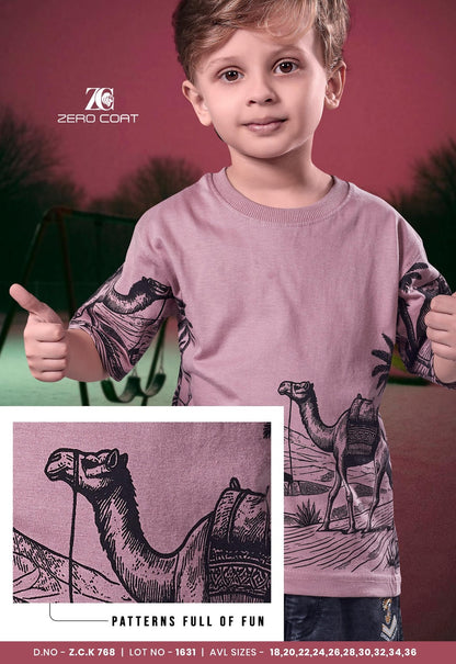 Zck 768 Zero Coat Cotton Boys Tshirt Wholesale