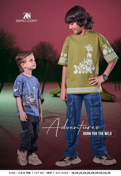 Zck 768 Zero Coat Cotton Boys Tshirt Wholesale