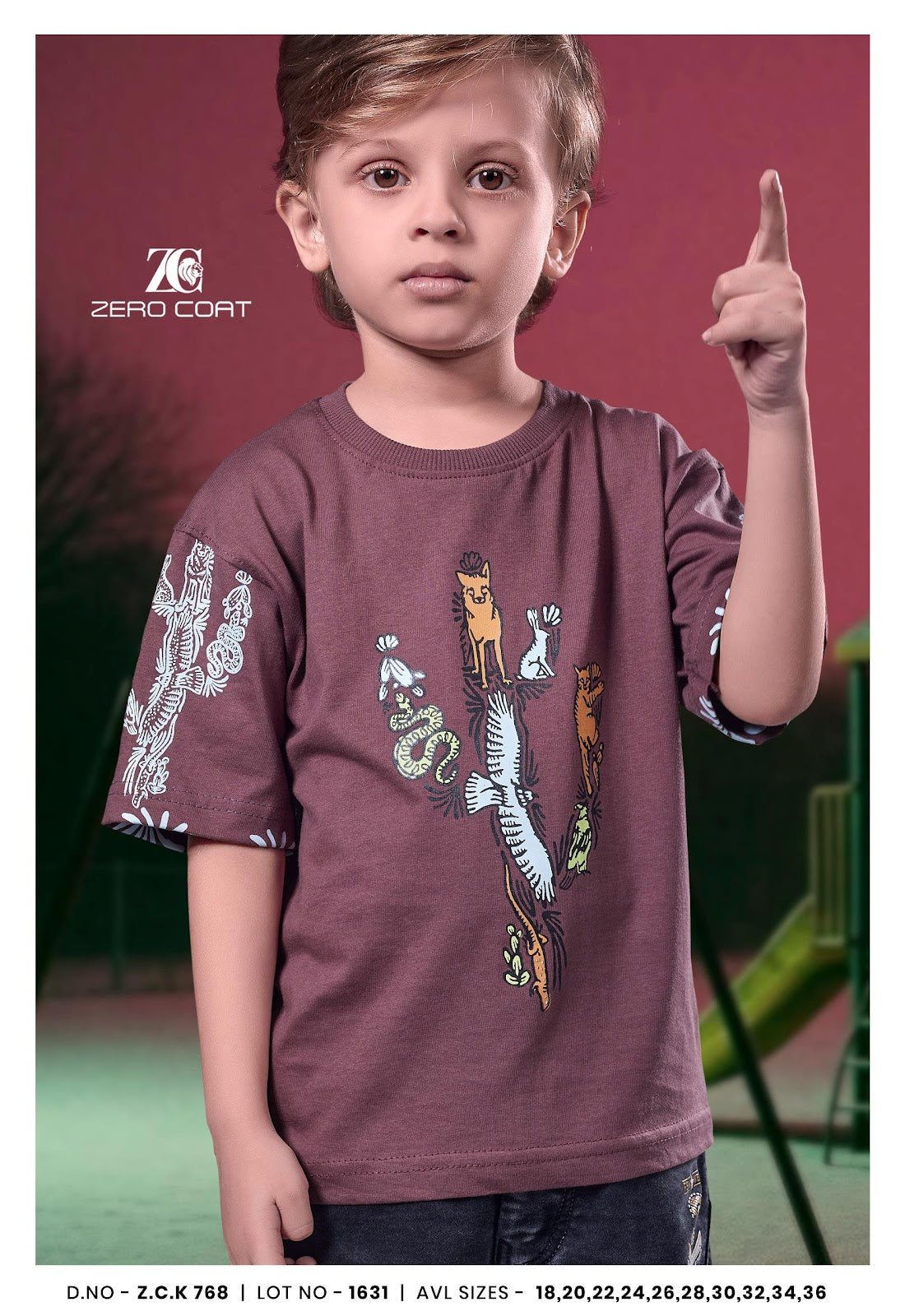 Zck 768 Zero Coat Cotton Boys Tshirt Wholesale