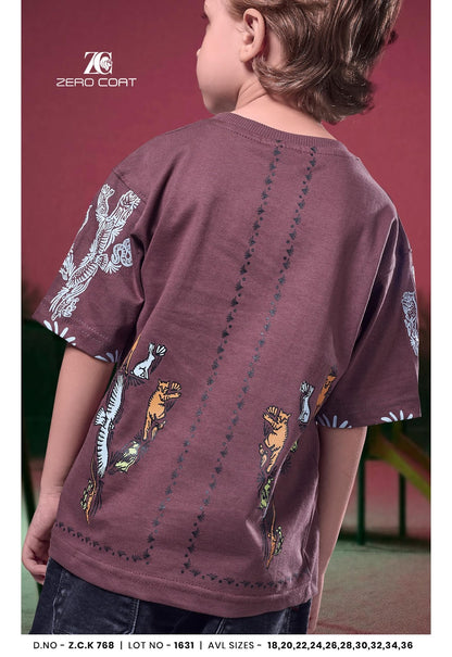 Zck 768 Zero Coat Cotton Boys Tshirt Wholesale