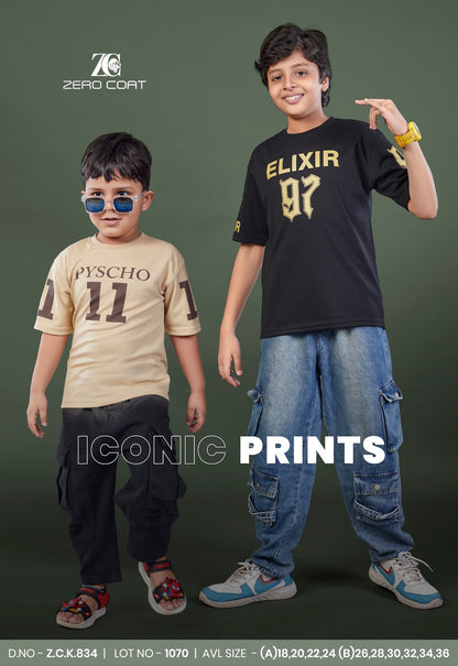 Zck 834 Zero Coat Cotton Boys Tshirt Wholesaler India