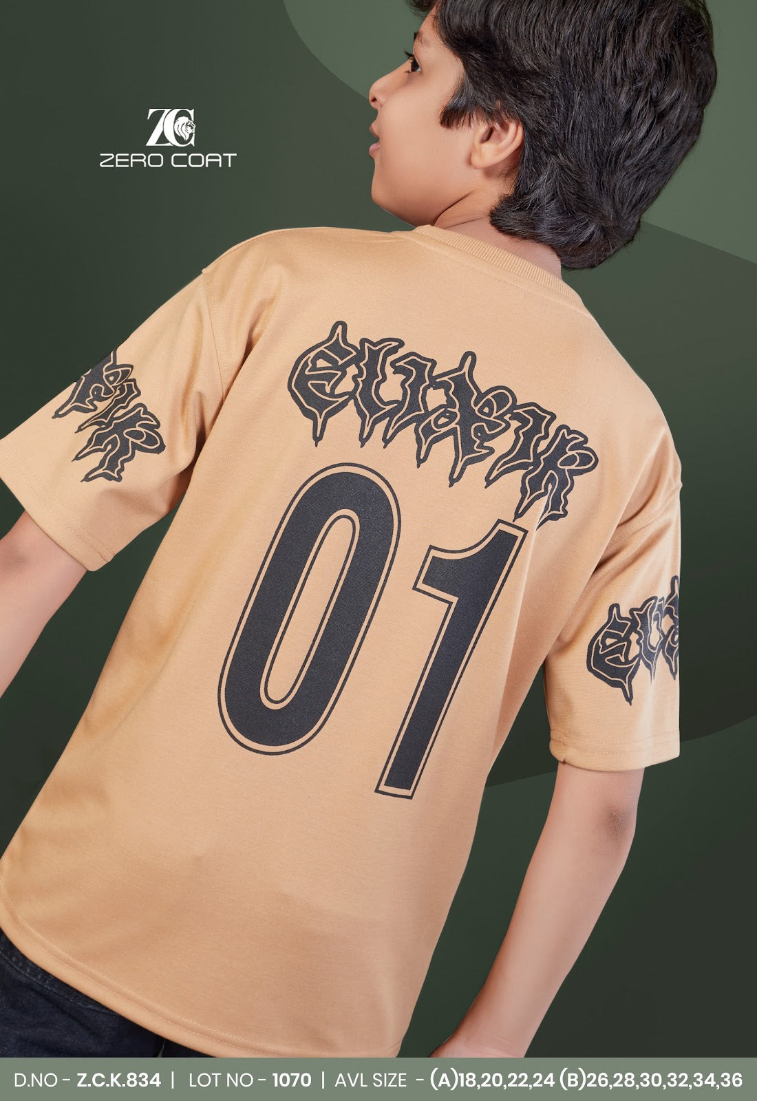 Zck 834 Zero Coat Cotton Boys Tshirt Wholesaler India