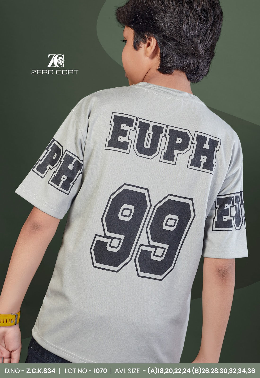 Zck 834 Zero Coat Cotton Boys Tshirt Wholesaler India