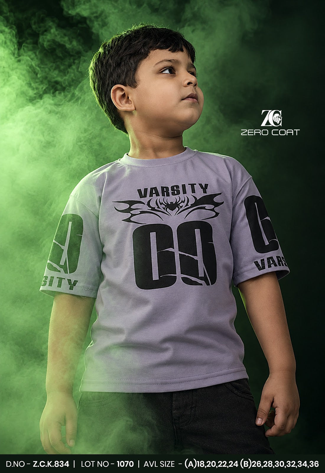 Zck 834 Zero Coat Cotton Boys Tshirt Wholesaler India