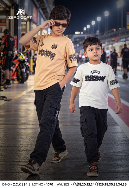 Zck 834 Zero Coat Cotton Boys Tshirt Wholesaler India