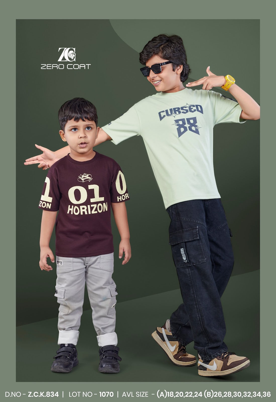 Zck 834 Zero Coat Cotton Boys Tshirt Wholesaler India