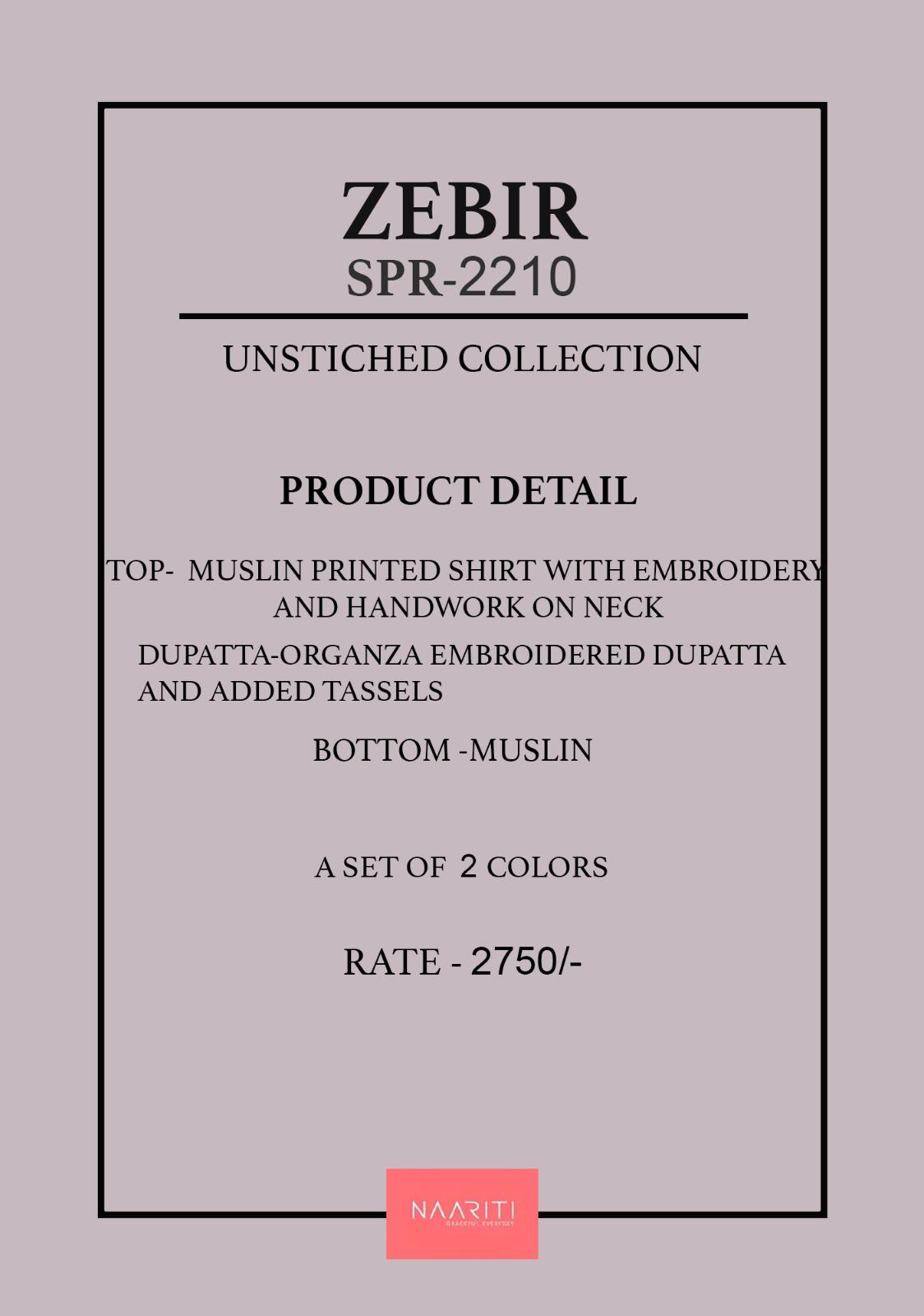 Zebir Naariti Muslin Pant Style Suits Manufacturer India