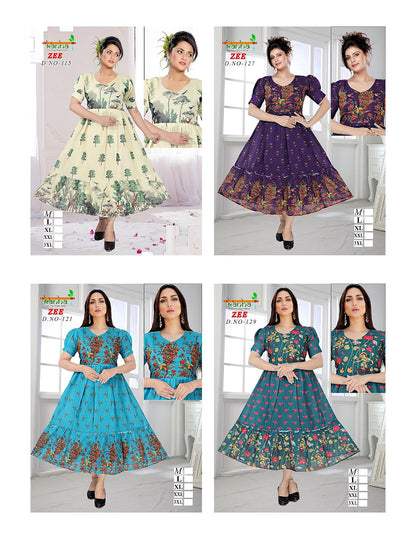 Zee Kanha Linen Anarkali Kurtis Wholesale