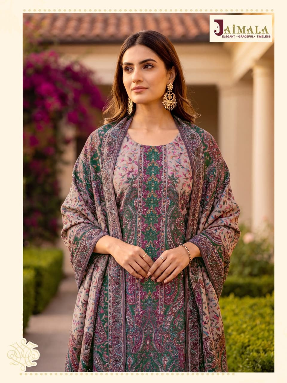 Zeefa Jaimala Viscose Silk Karachi Readymade Suits Supplier India