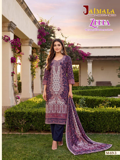 Zeefa Jaimala Viscose Silk Karachi Readymade Suits Supplier India