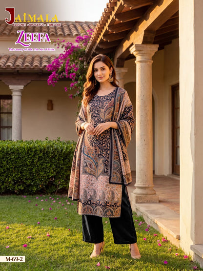 Zeefa Jaimala Viscose Silk Karachi Readymade Suits Supplier India