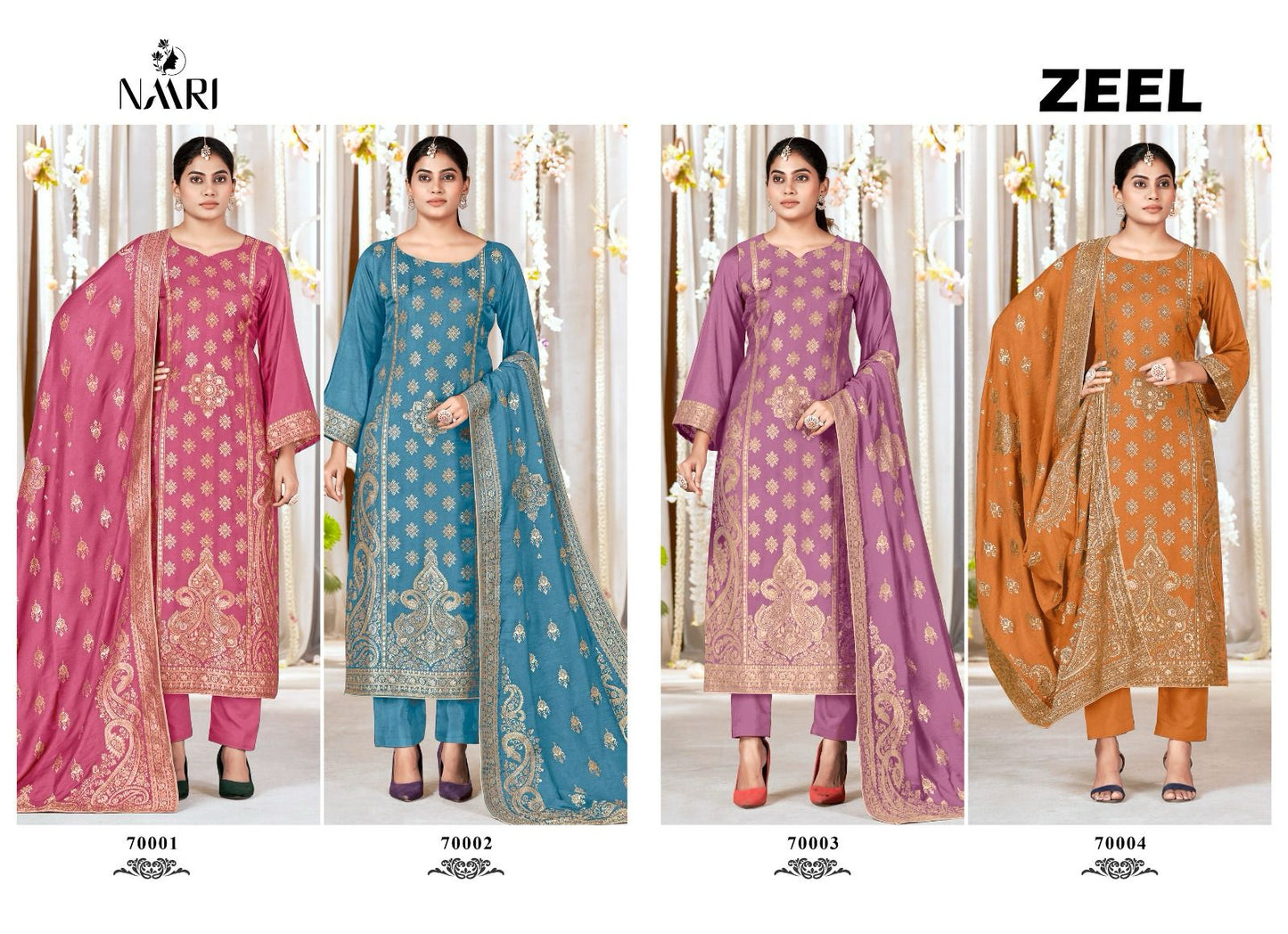 Zeel Naari Muslin Pant Style Suits