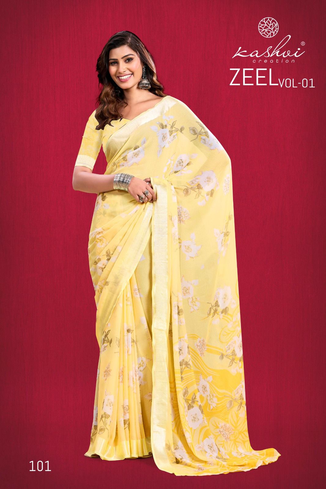 Zeel 121824 Kashvi Creation Moss Sarees Manufacturer Ahmedabad