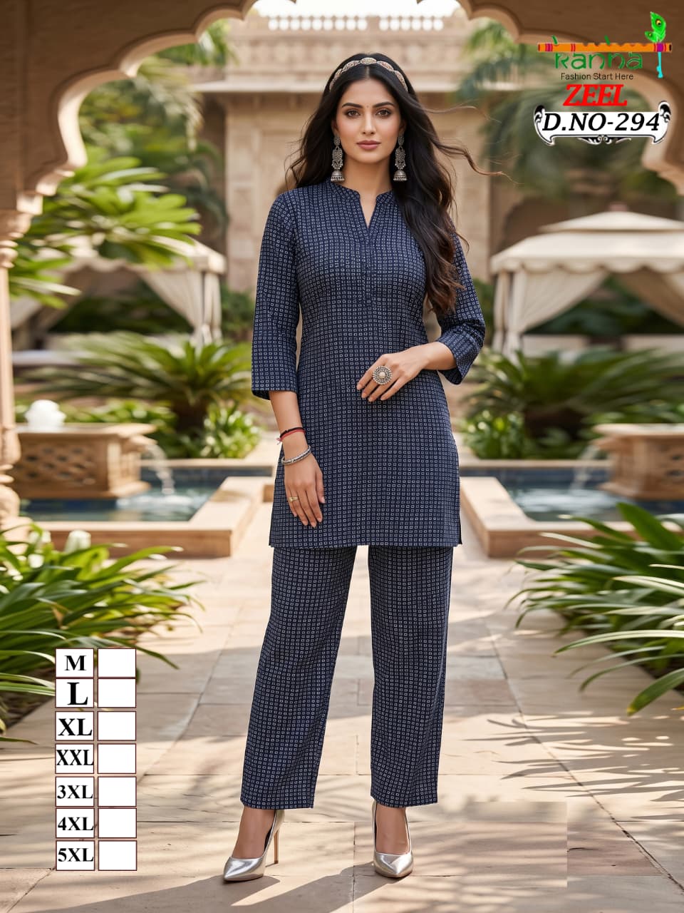 Zeel Liva 3107 Kanha Reyon Co Ord Set Wholesaler Ahmedabad