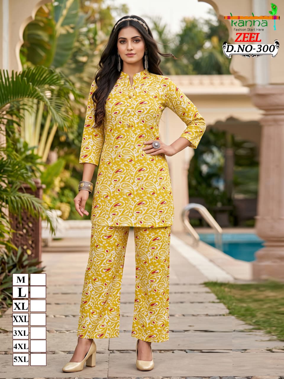 Zeel Liva 3107 Kanha Reyon Co Ord Set Wholesaler Ahmedabad