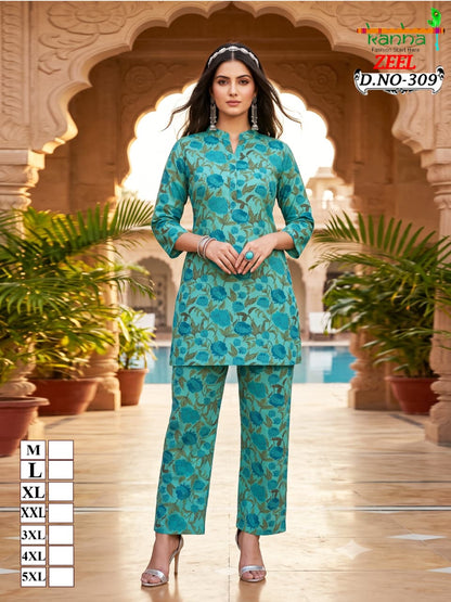 Zeel Liva 3107 Kanha Reyon Co Ord Set Wholesaler Ahmedabad