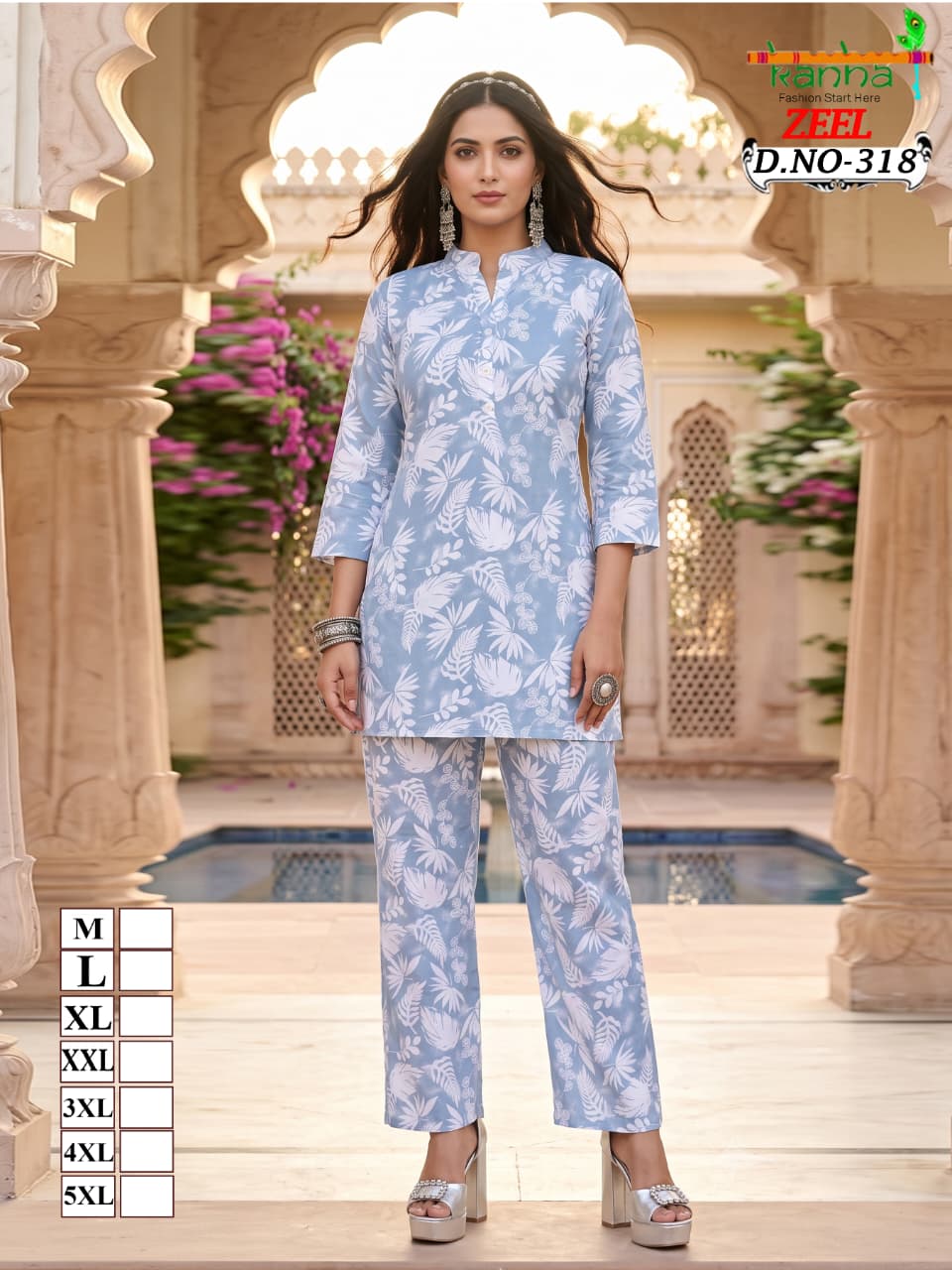 Zeel Liva 3107 Kanha Reyon Co Ord Set Wholesaler Ahmedabad