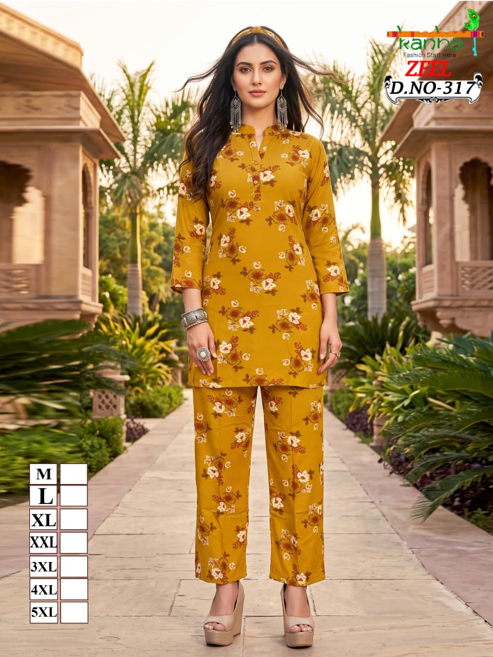 Zeel Liva 3107 Kanha Reyon Co Ord Set Wholesaler Ahmedabad