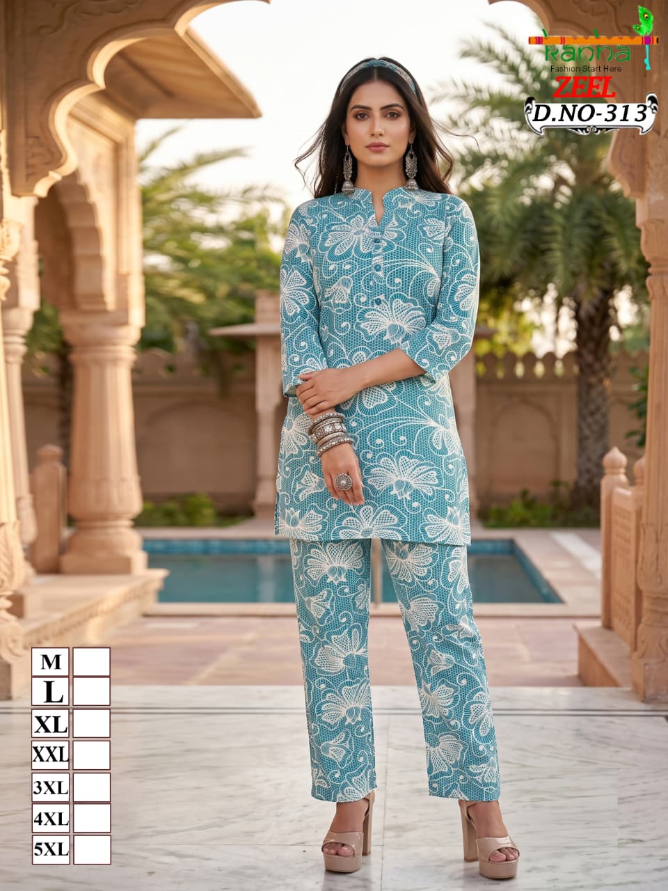 Zeel Liva 3107 Kanha Reyon Co Ord Set Wholesaler Ahmedabad