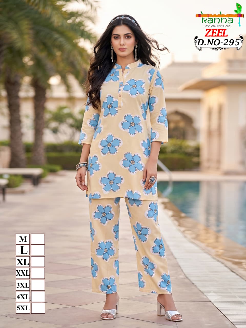 Zeel Liva 3107 Kanha Reyon Co Ord Set Wholesaler Ahmedabad