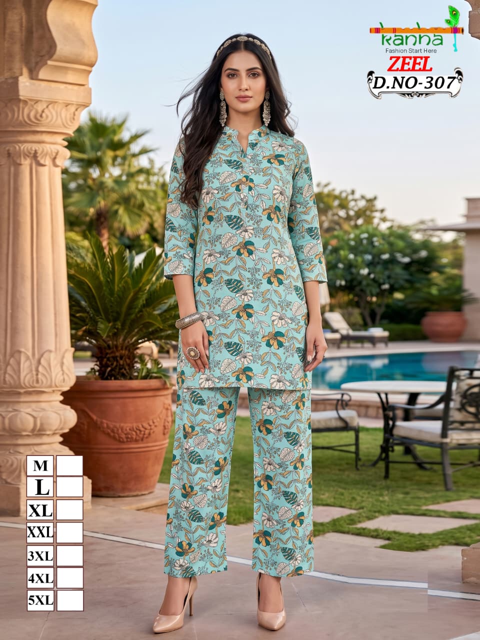 Zeel Liva 3107 Kanha Reyon Co Ord Set Wholesaler Ahmedabad
