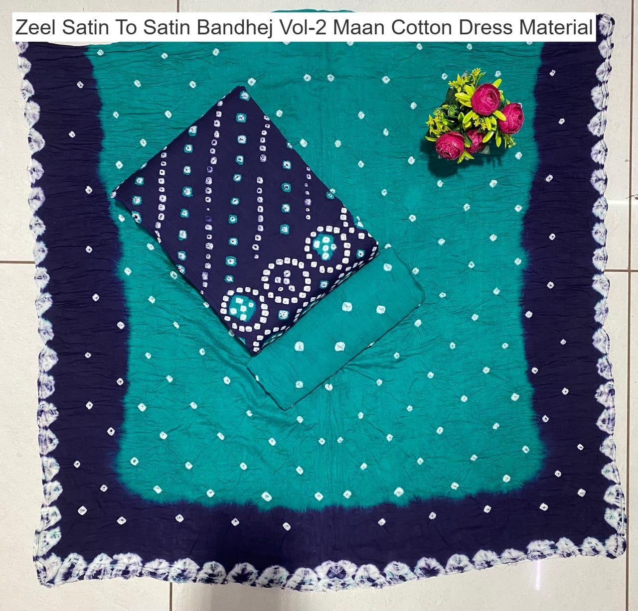 Zeel Satin To Satin Bandhej Vol-2 Maan Cotton Dress Material Wholesaler Gujarat
