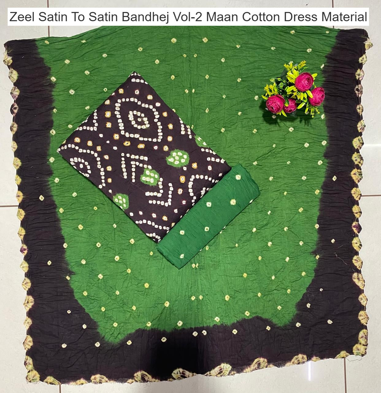 Zeel Satin To Satin Bandhej Vol-2 Maan Cotton Dress Material Wholesaler Gujarat