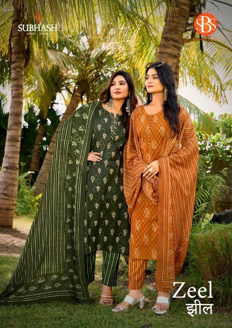 Zeel Sbs Readymade Cotton Pant Suits Manufacturer Gujarat