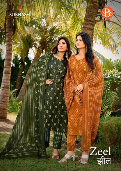 Zeel Sbs Readymade Cotton Pant Suits Manufacturer Gujarat