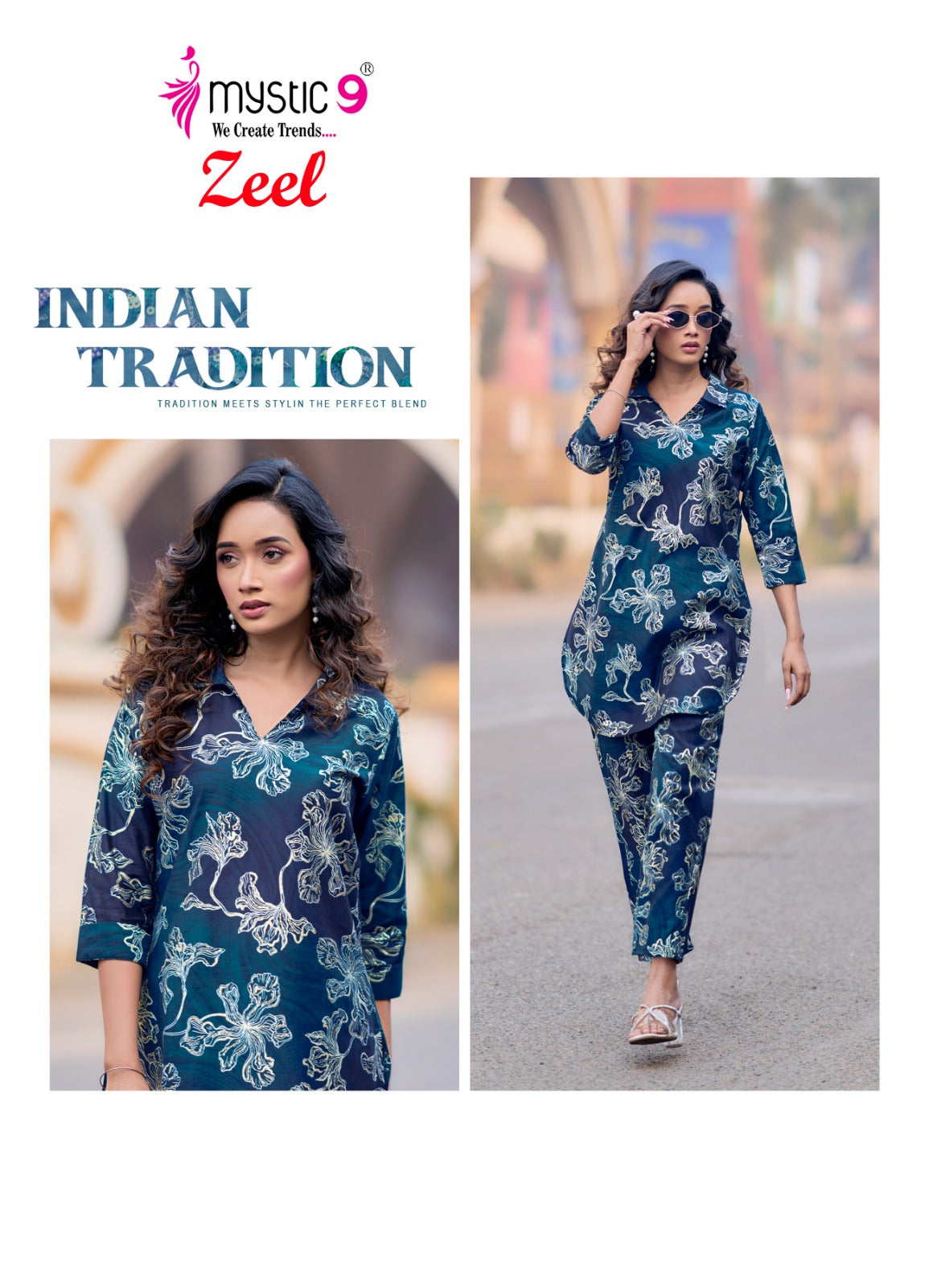 Zeel Vol 2 Mystic 9 Gadwal Co Ord Set Manufacturer