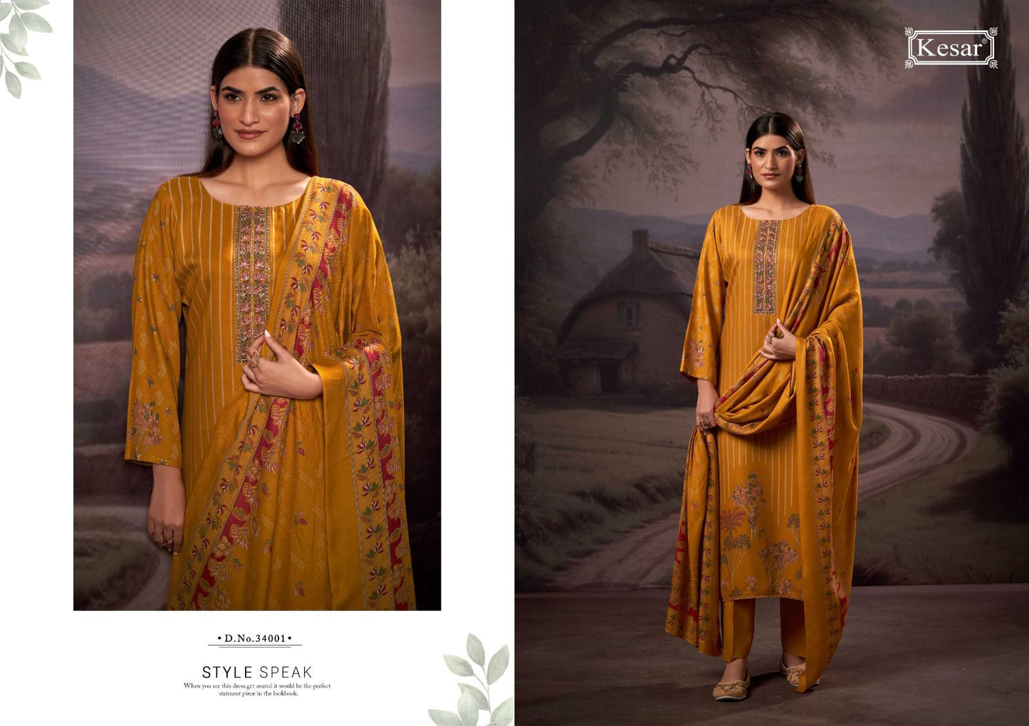 Zeenat 34001-34004 Kesar Karachi Pure Viscose Pashmina Suits Manufacturer Gujarat