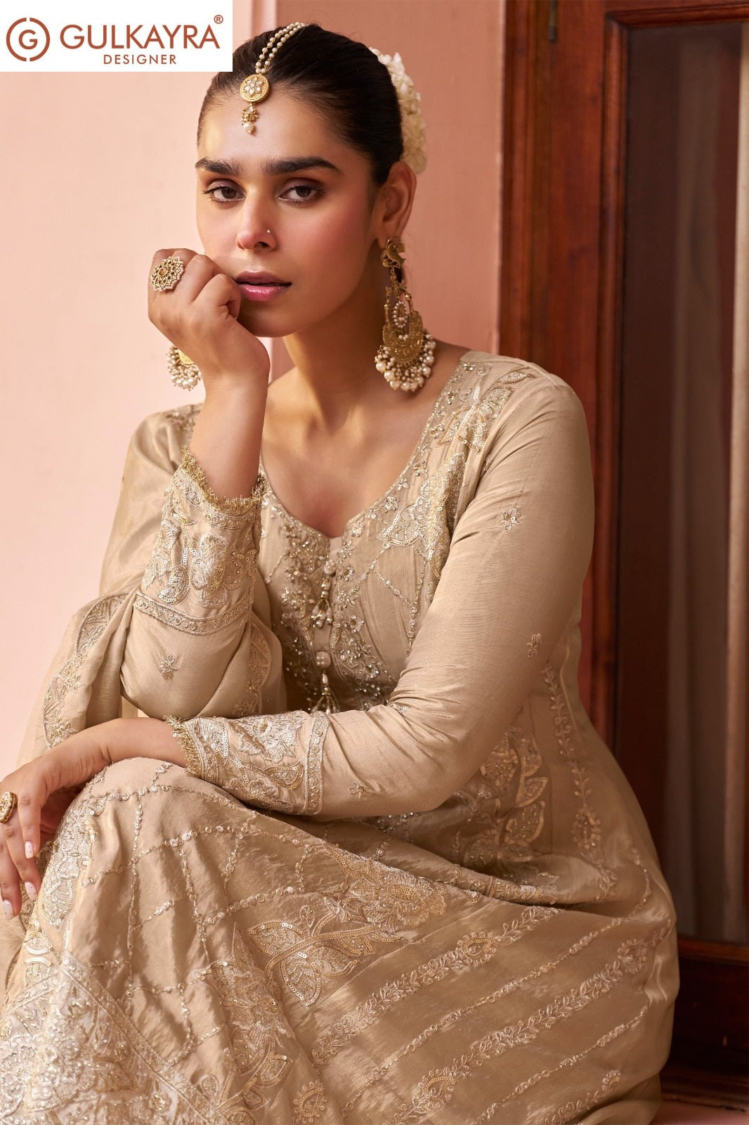 Zeenat Gulkayra Designer Simar Silk Readymade Plazzo Style Suits Exporter