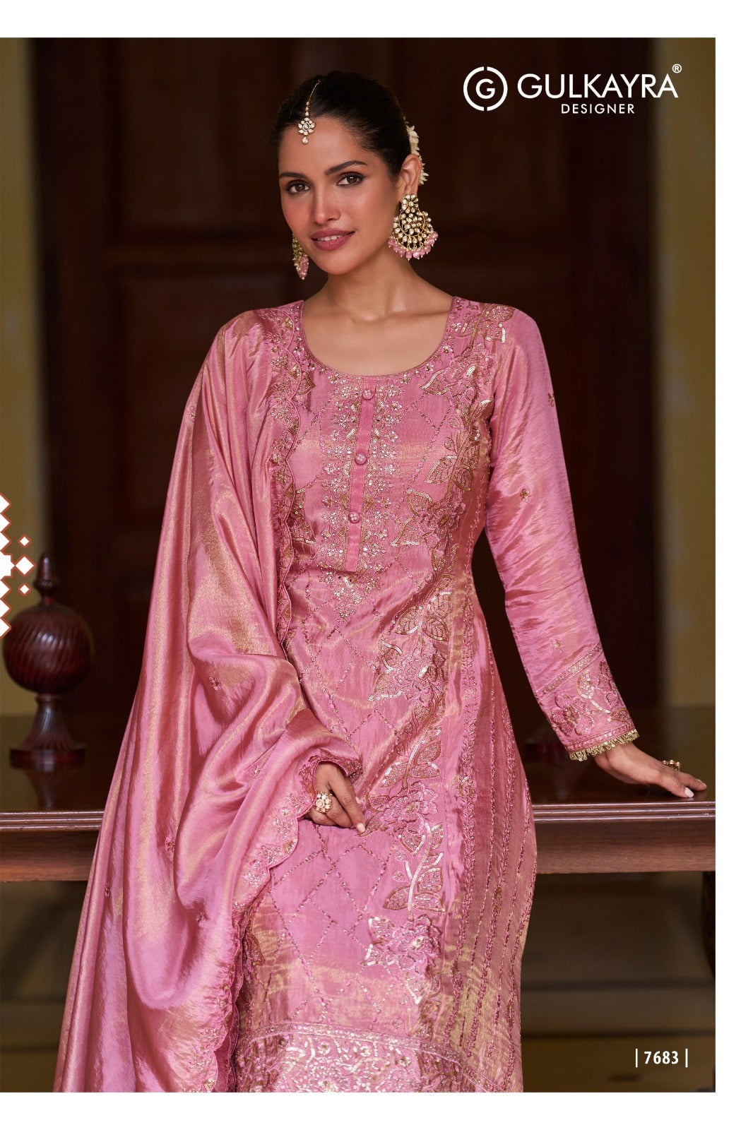 Zeenat Gulkayra Designer Simar Silk Readymade Plazzo Style Suits Exporter
