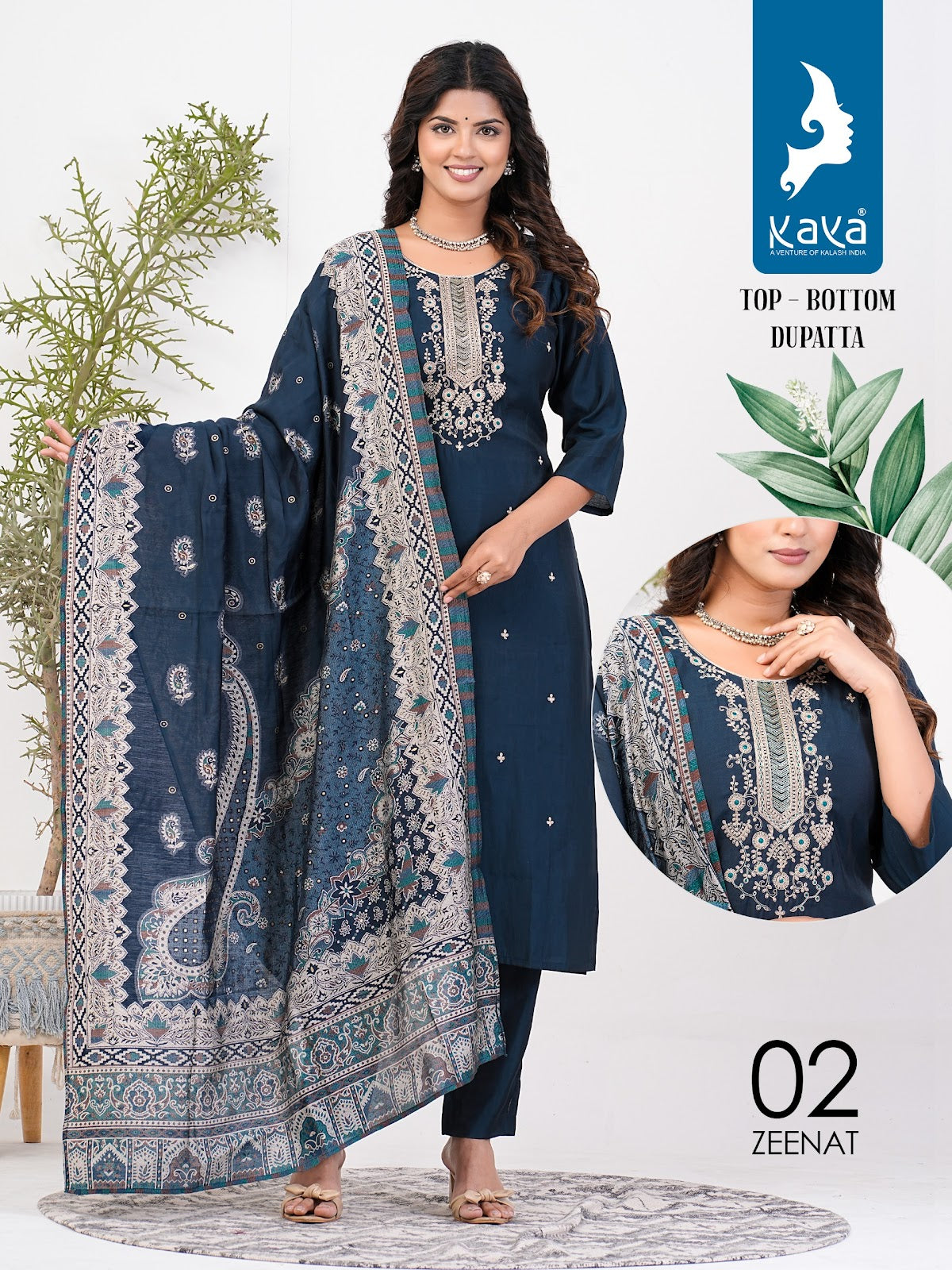 Zeenat Kaya Roman Silk Readymade Pant Style Suits Exporter Ahmedabad