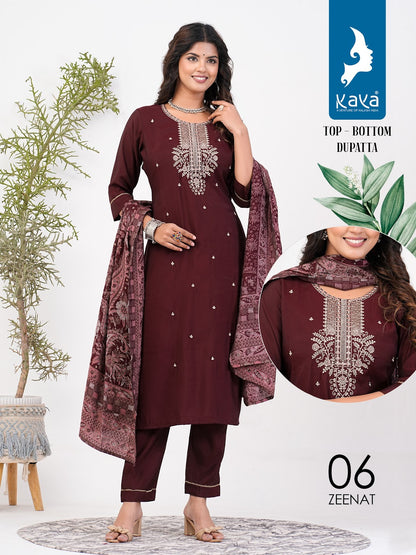 Zeenat Kaya Roman Silk Readymade Pant Style Suits Exporter Ahmedabad