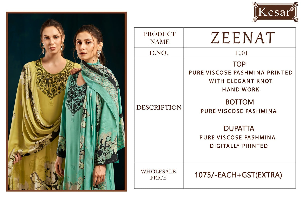 Zeenat Kesar Viscose Pashmina Suits Wholesale Price