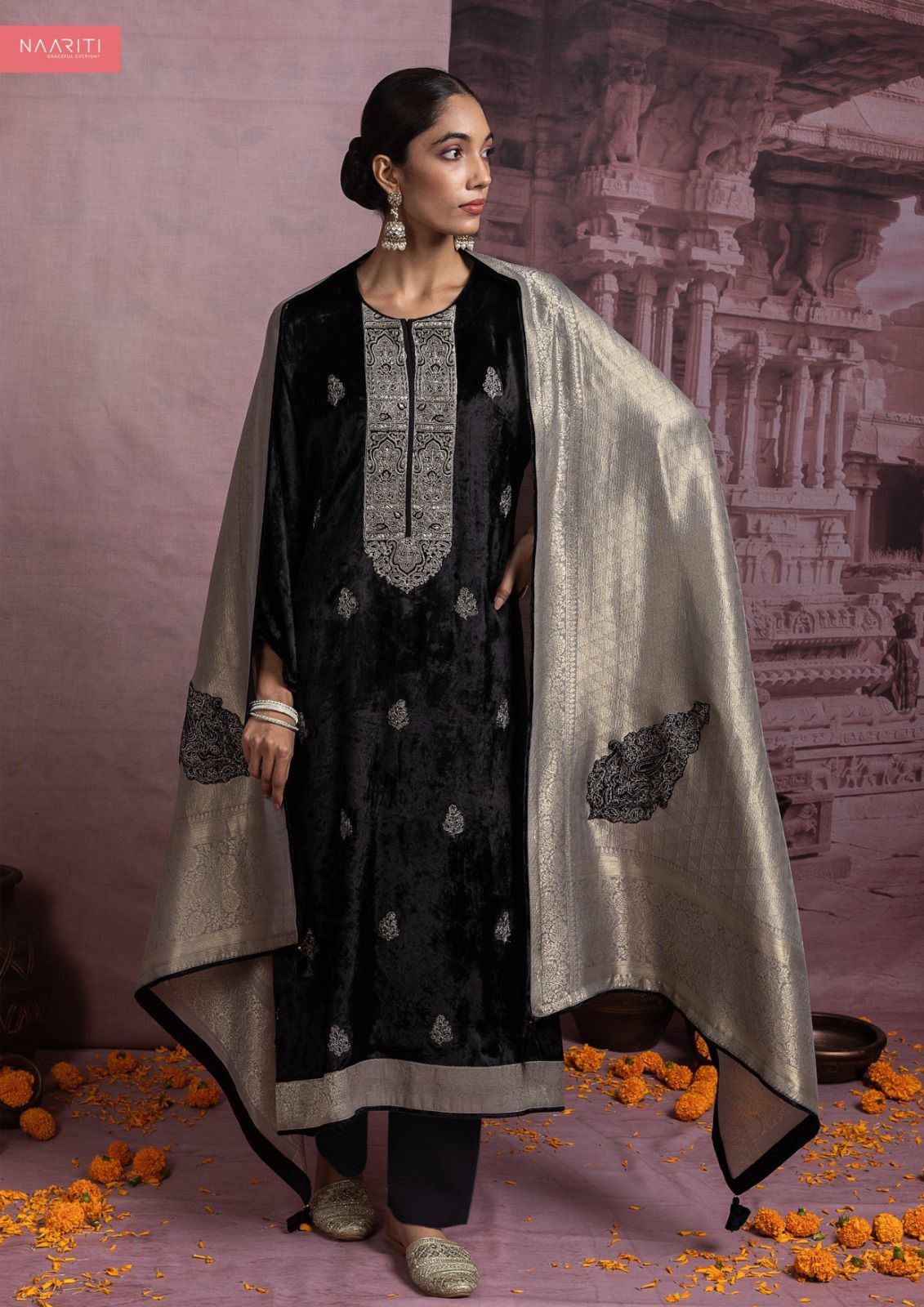 Zeenat Naariti Velvet Suits Supplier
