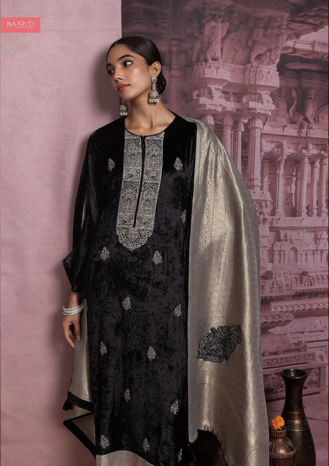 Zeenat Naariti Velvet Suits Supplier