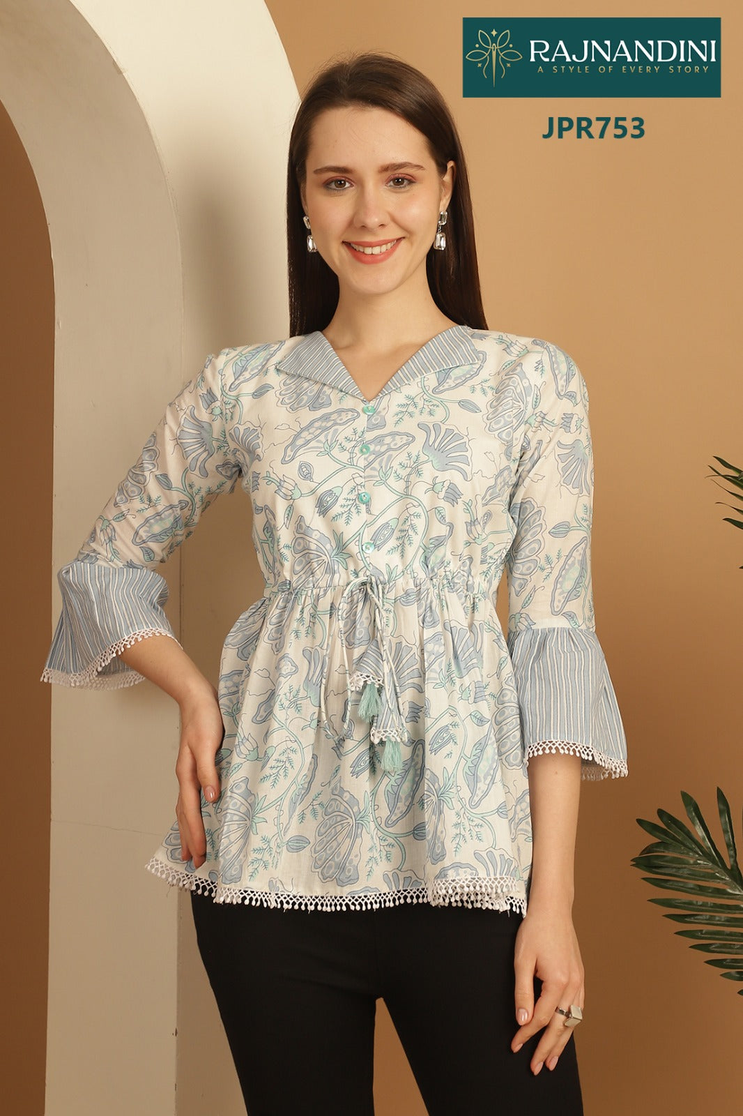 Zeenat Rajnandini Pure Cotton Stylish Tops Manufacturer India