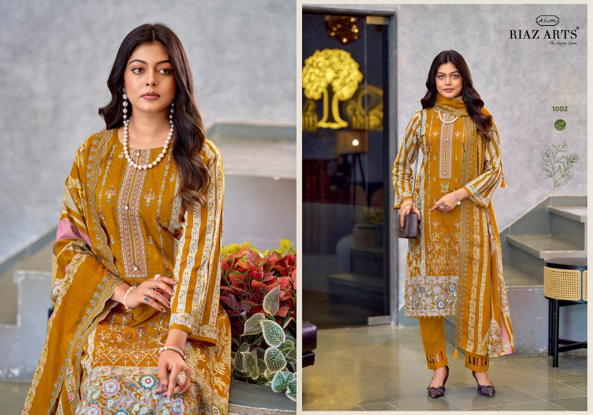 Zeenat Riaz Art Lawn Cotton Karachi Salwar Suits Wholesale Price
