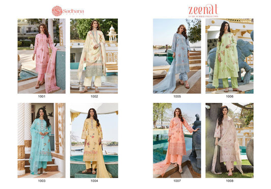 Zeenat Sadhana Lawn Cotton Pant Style Suits