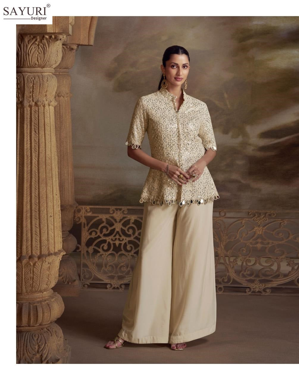 Zeenat Sayuri Viscose Indo Western Pair Manufacturer Ahmedabad