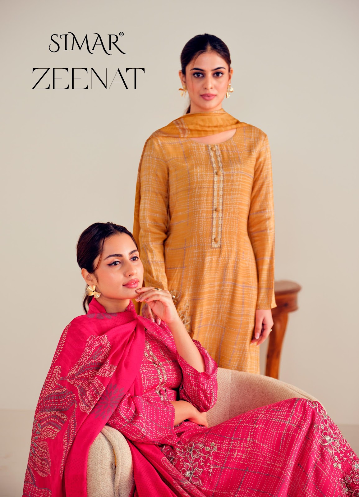Zeenat Simar Pure Viscose Muslin Pant Style Suits Wholesale Rate