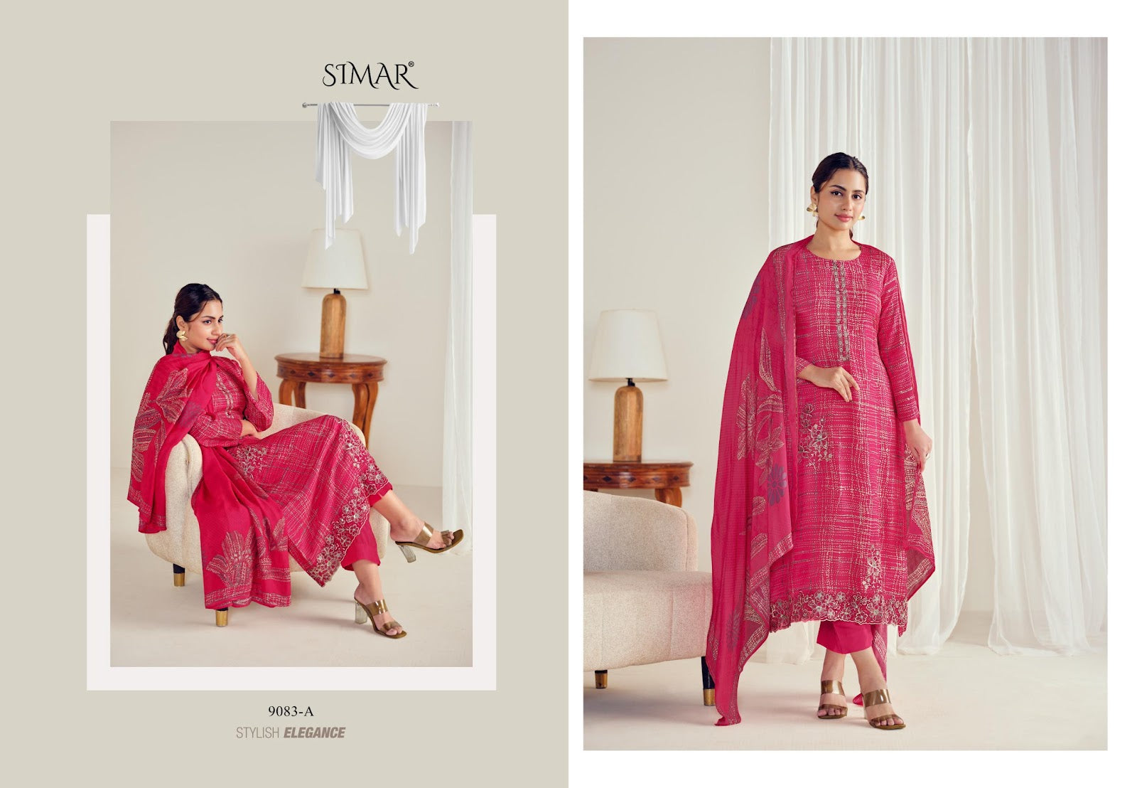 Zeenat Simar Pure Viscose Muslin Pant Style Suits Wholesale Rate